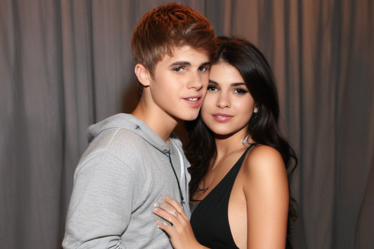 selena gomez with justin bieber