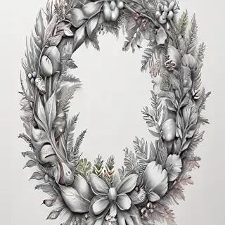 wreath drawing
