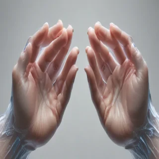 transparent prayer hands