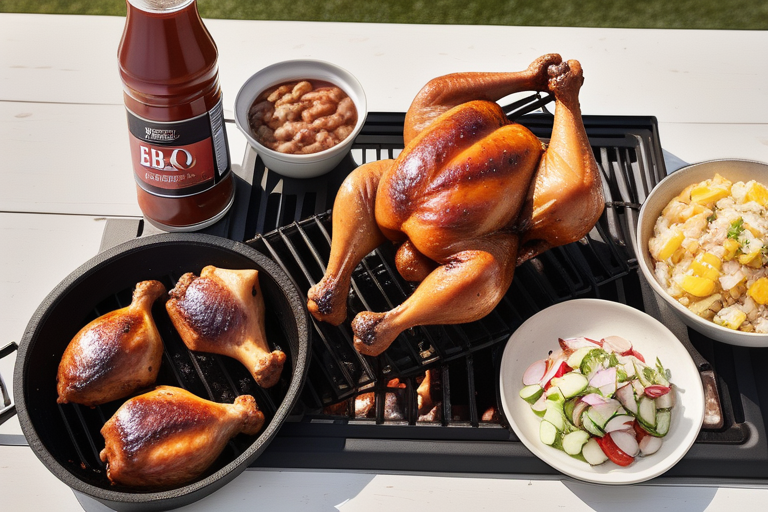 bbq chicken and side dishes