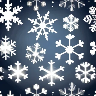 transparent snowflakes
