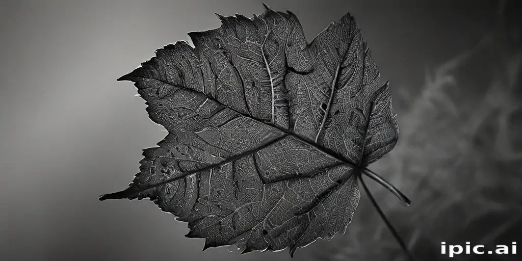 leaf images black and white