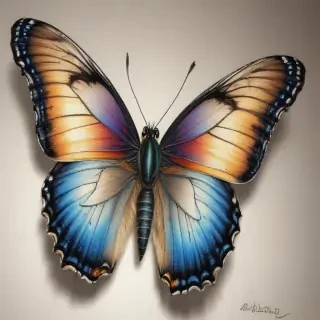 drawing pic of butterfly