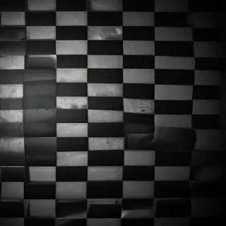 black checkered background