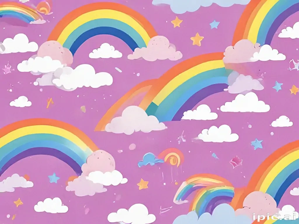 cute rainbow background