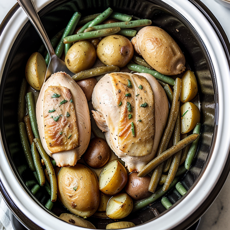 slow cooker chicken green beans potatoes
