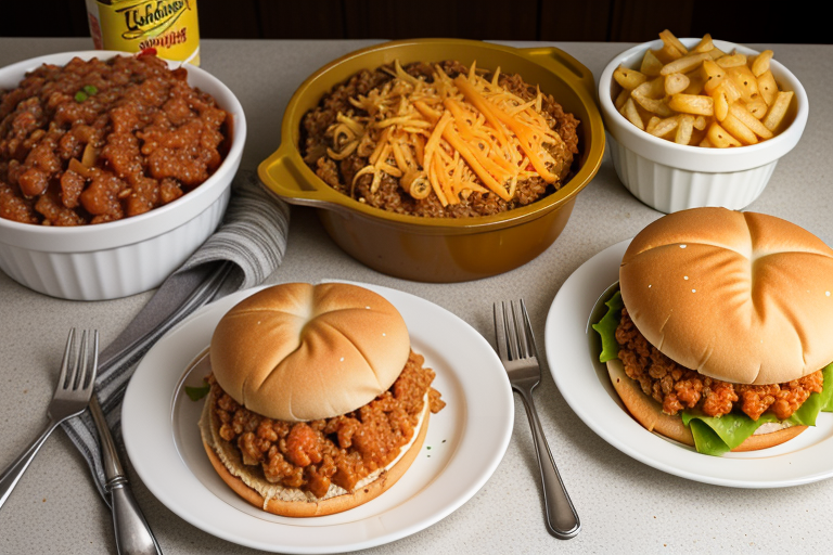 sloppy joes and side dishes