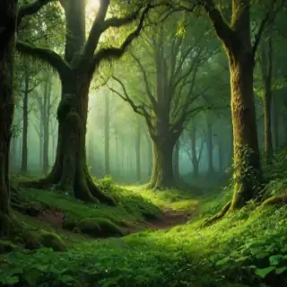 beautiful magical forest background