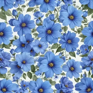 blue flowers transparent background