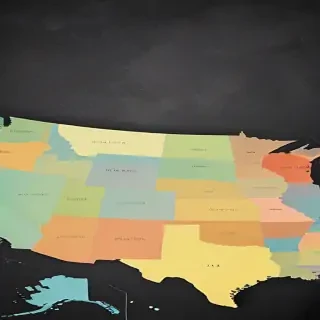 usa map with states