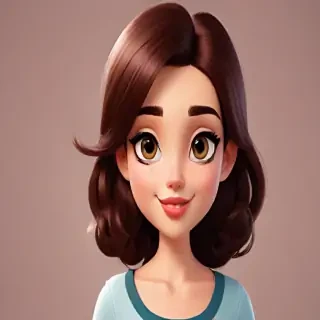 brunette cartoon character