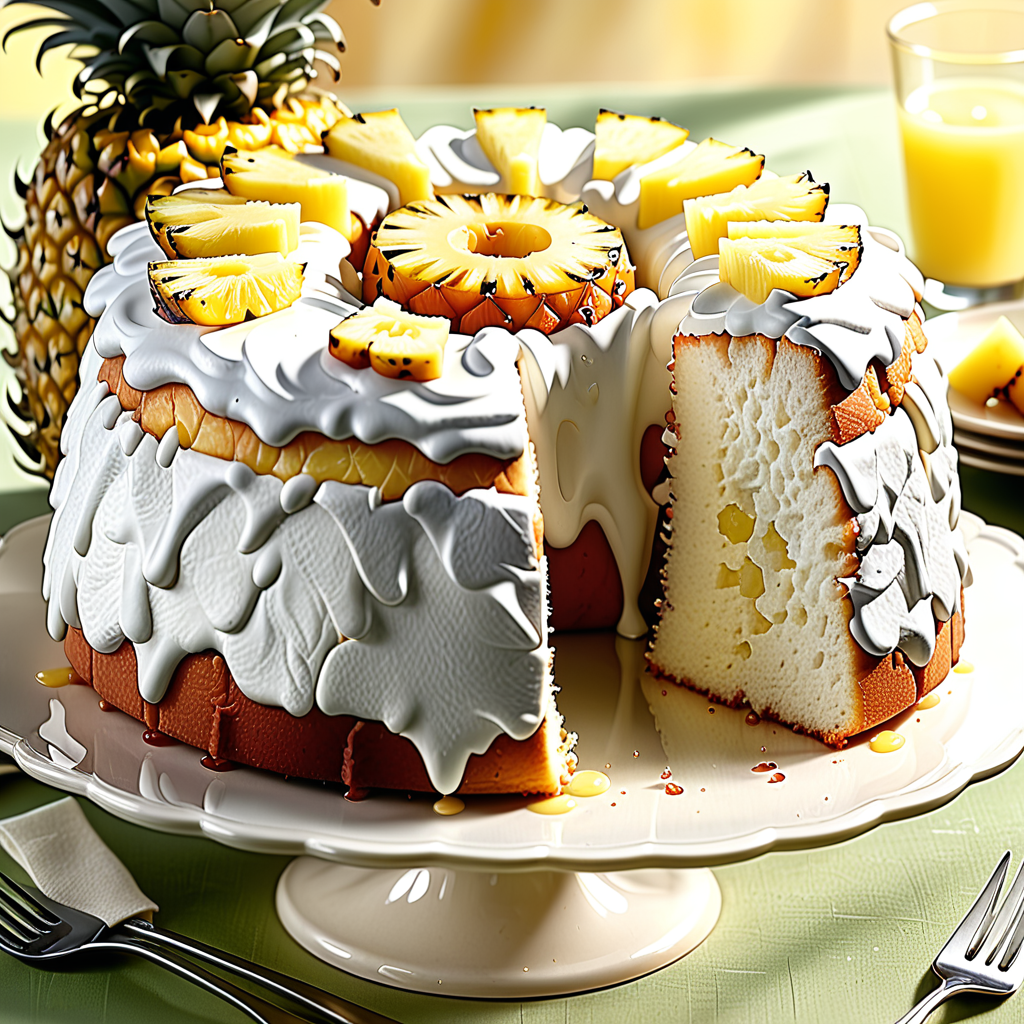 pineapple angel food cake ww