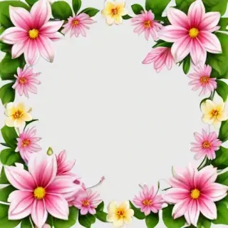 transparent flower border