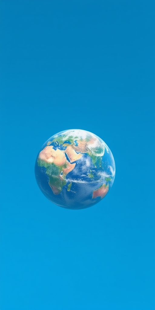 Create a high-resolution image of Earth viewed from space with a soft blue background, depicting subtle, translucent virus shapes in the background, using a DSLR camera with a 50mm lens, aperture set to f/8, ISO 100, and a focal length of 24mm for a clear and vibrant depiction.