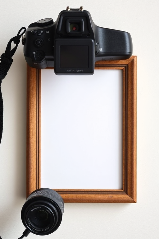 Create a high-quality, blank canvas image in a vintage-style photo frame, using a DSLR camera with an aperture of f/4, ISO 100, and a focal length of 50mm, in soft natural light with a slight vignette effect.