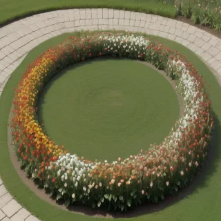 flower circle border
