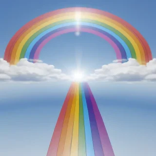 rainbow back round