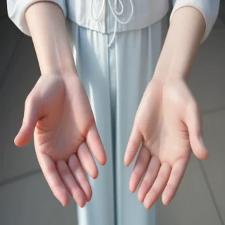 transparent prayer hands