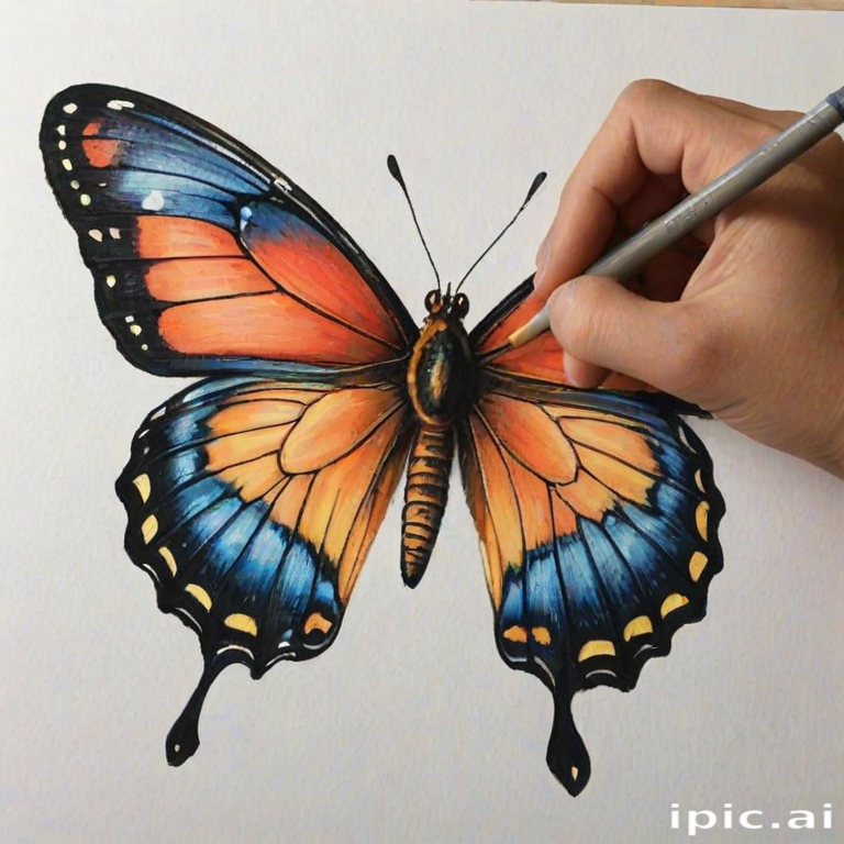drawing butterfly