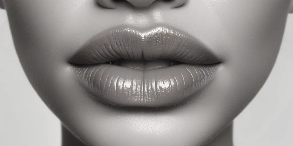 lips clipart black and white