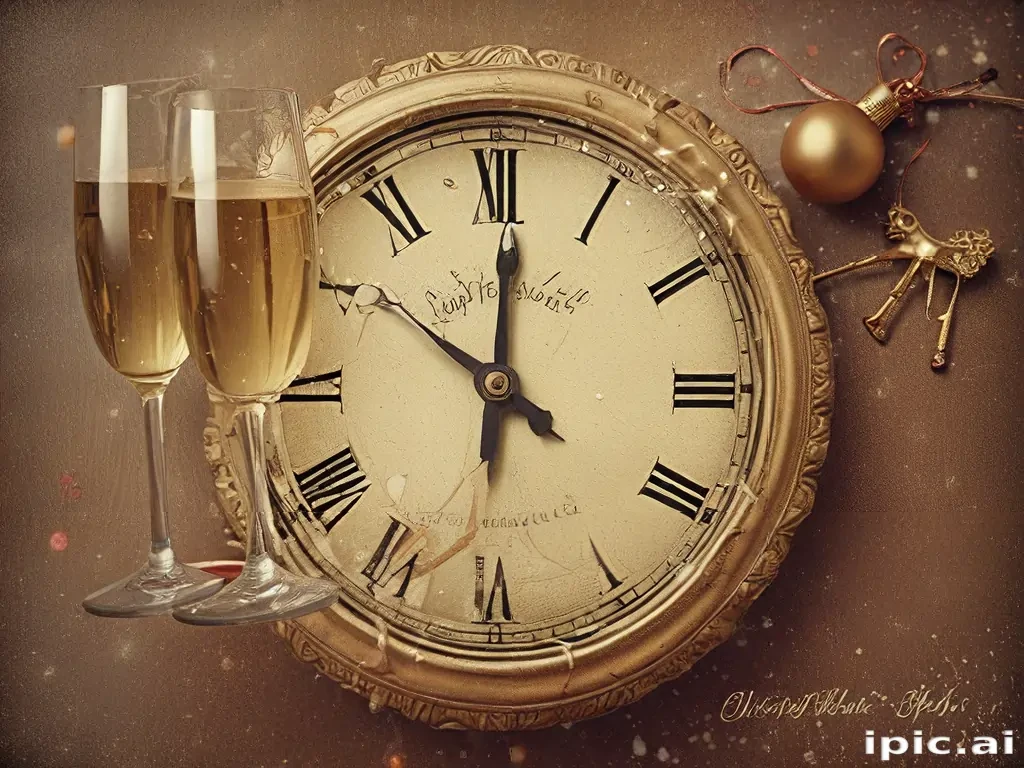 happy new year vintage
