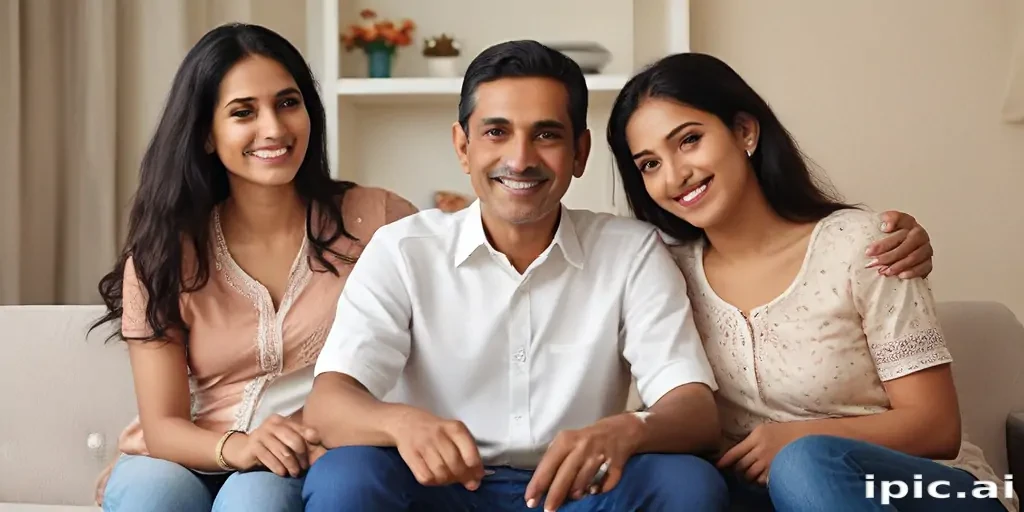 happy indian family