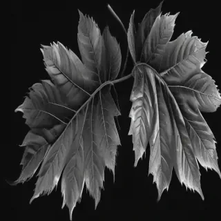 black and white clipart leaf