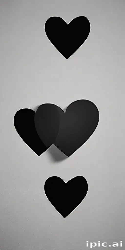 aesthetic black heart wallpaper