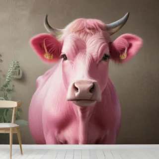 pink cow wallpaper