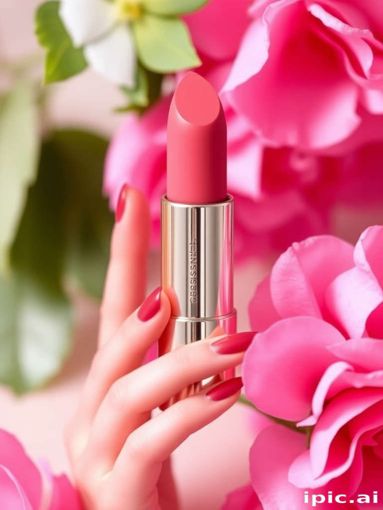 Sheer rose petal tint named "Dewy Blossom," offering a natural flush of color with a moisturizing balm-like consistency