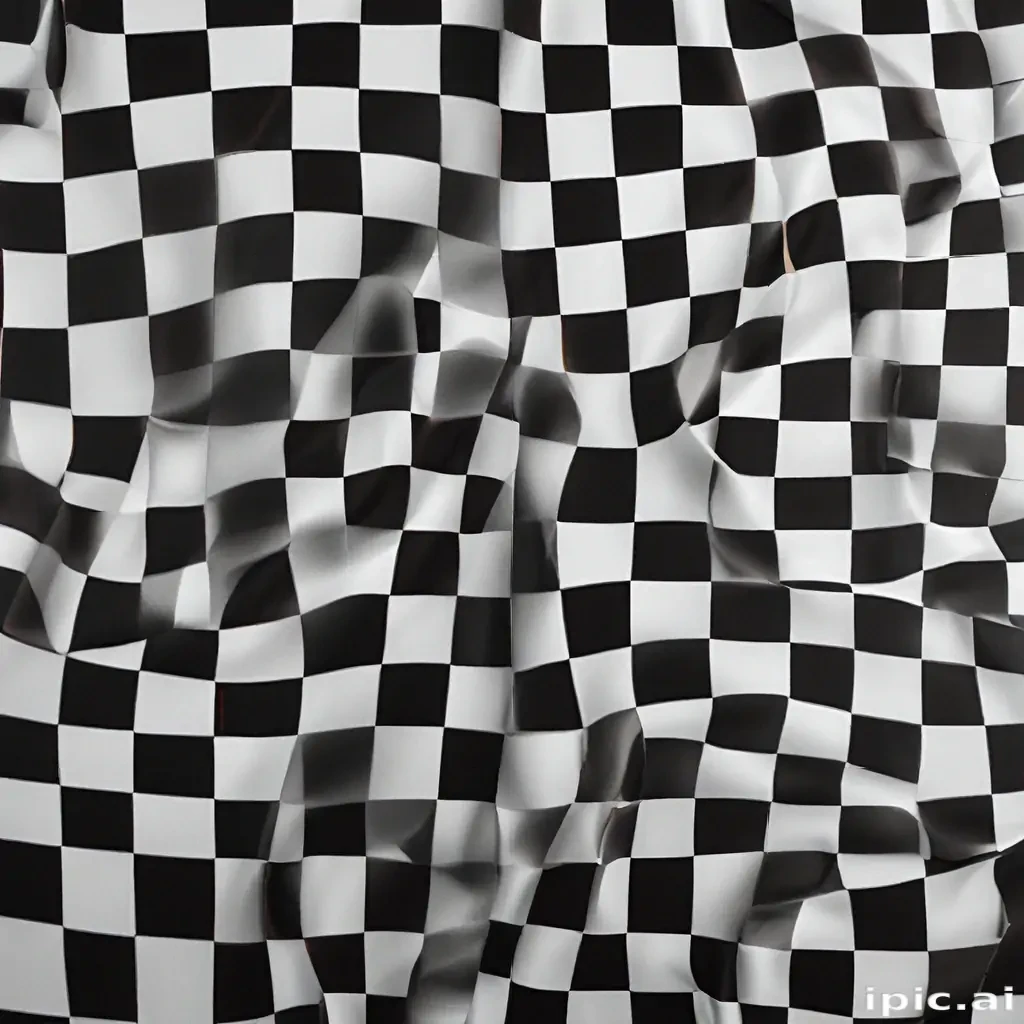 black and white checkered background