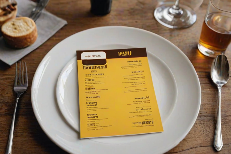restaurant menu mockup