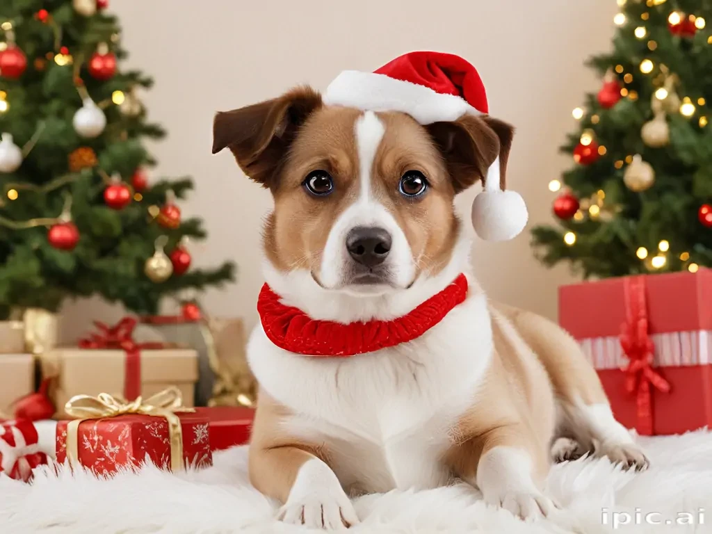 christmas dog wallpaper