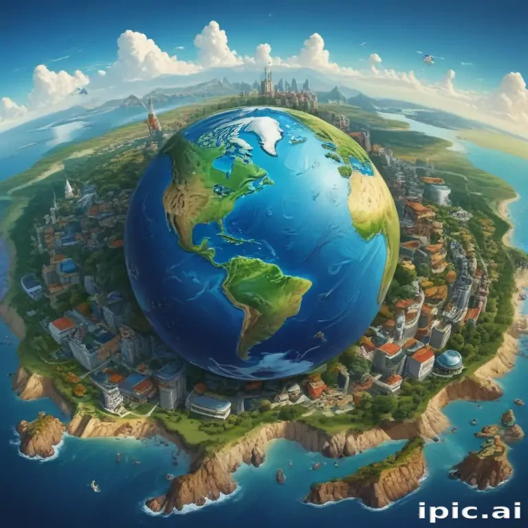 cartoon picture of the planet earth
