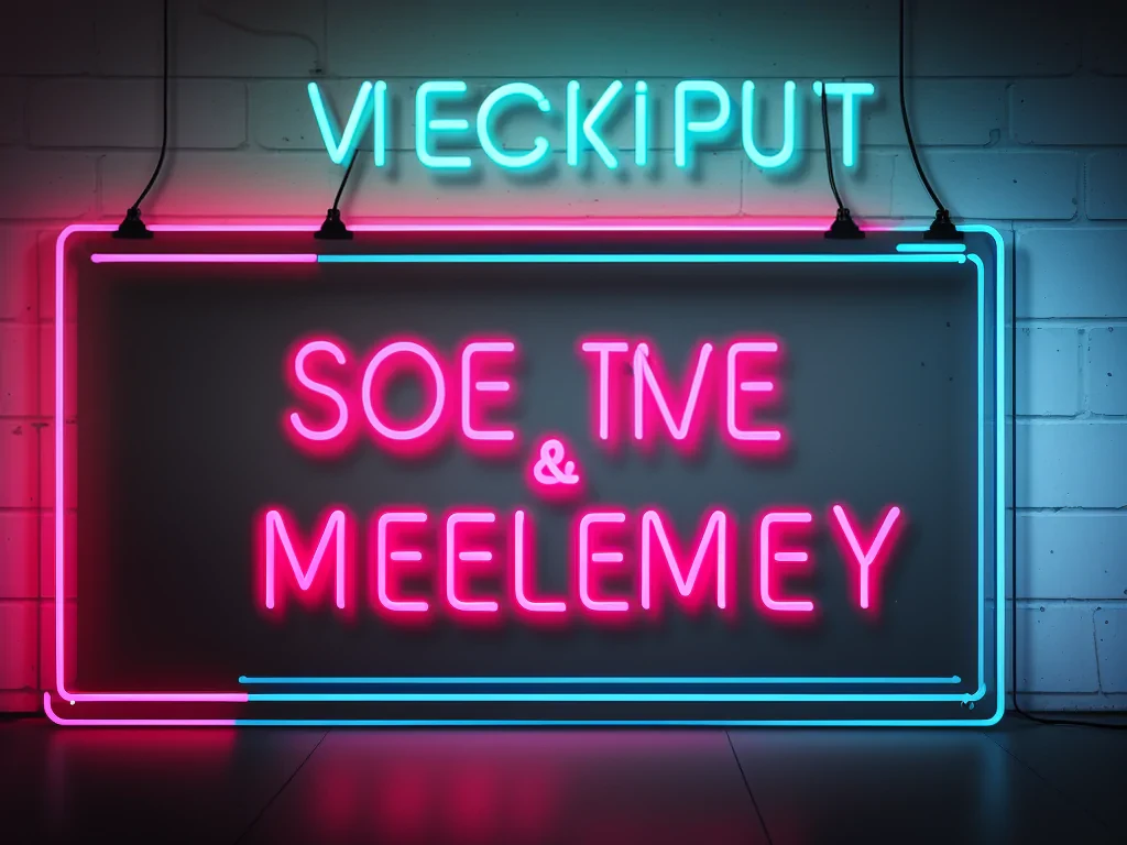 neon sign mockup