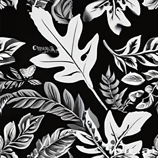 clipart of leaf black and white