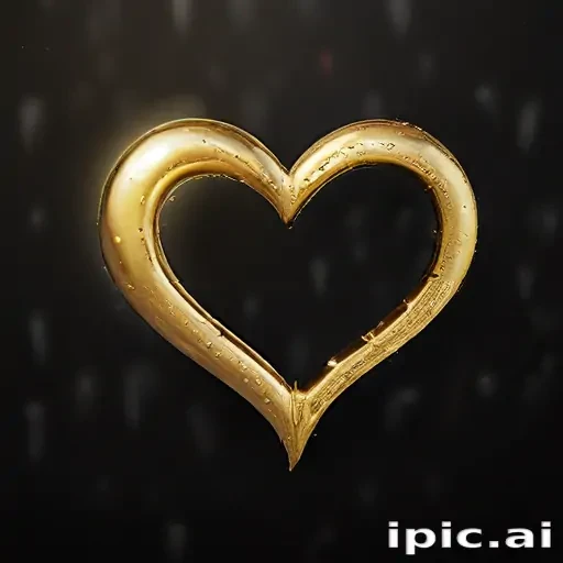 gold heart wallpaper