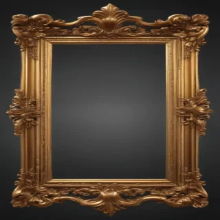 gold frame transparent background