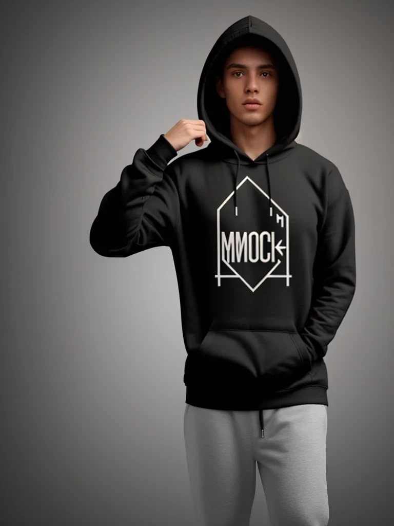 black hoodie mock up