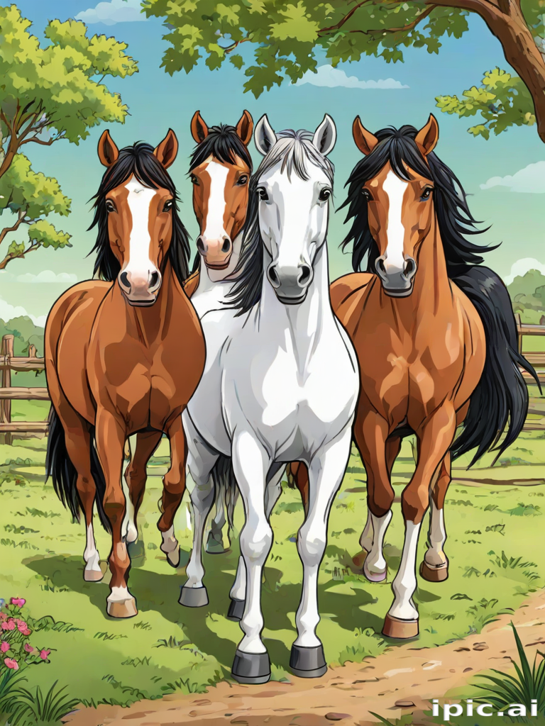 horses cartoon