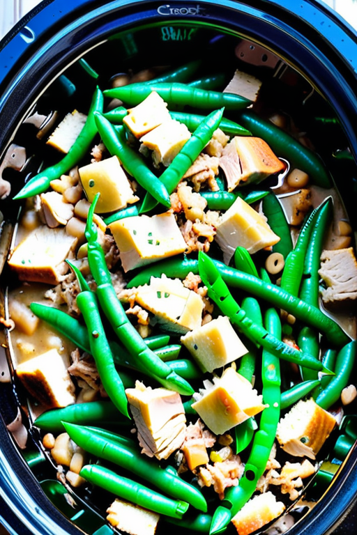 chicken stuffing green bean crock pot