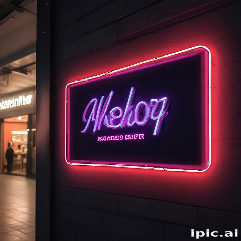 neon sign mockup