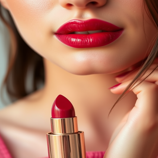Sheer cherry-tinted lips with a hint of sparkle, fresh and youthful, ideal for a natural yet polished appearance