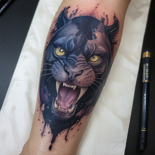 Realistic Black Panther Tattoo Timelapse by Mike Flores - YouTube