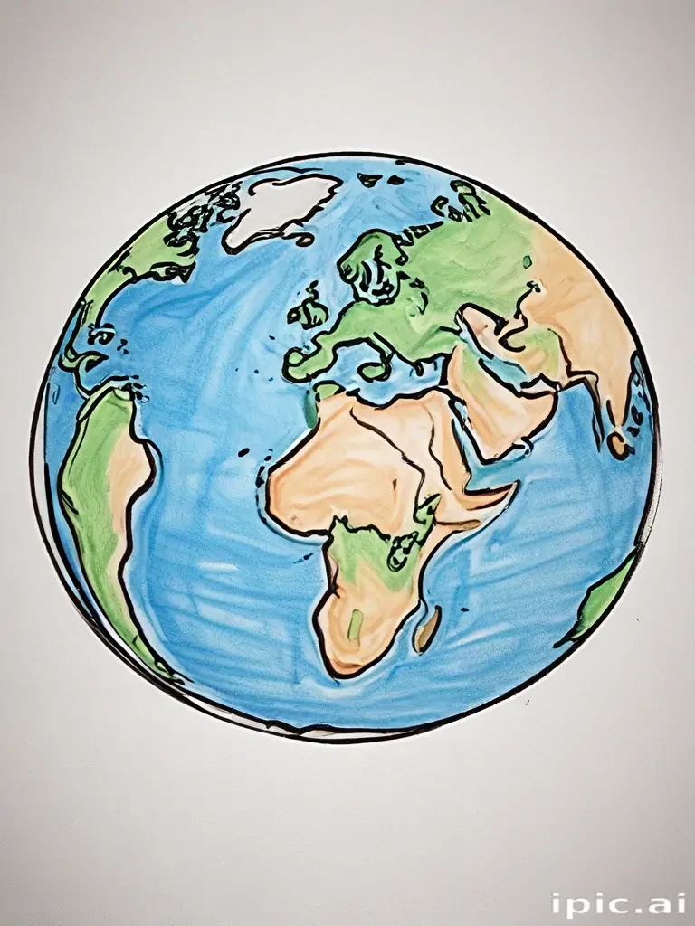 earth cartoon drawing