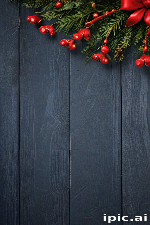 Festive Holiday Wreath with Red Berries and a Beautiful Bow