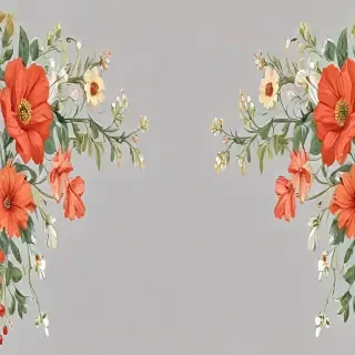 transparent floral border