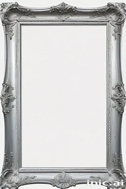 silver picture frame png