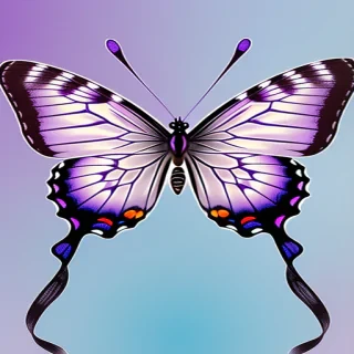 transparent purple butterfly