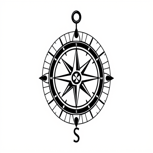 Create a high-quality black and white vector illustration of a compasses and square symbol, using a Canon EOS R5 camera, 50mm lens, f/8 aperture, ISO 100, shot in a studio setting with soft lighting to emphasize details and sharpness.
